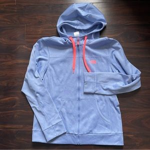 NWOT The North Face | Light Blue and Hot Pink Fleece Active Hoodie